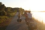 Austria, Donauradweg (The Danube River Bicycle Way) - riding into the sunset west from Vienna towards Linz and later on to Germa