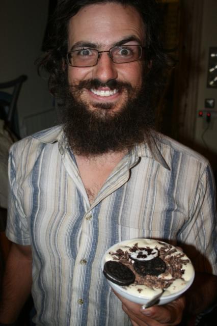 Austria, Wien (Vienna) - Jim's icecream delight on his birthday evening!