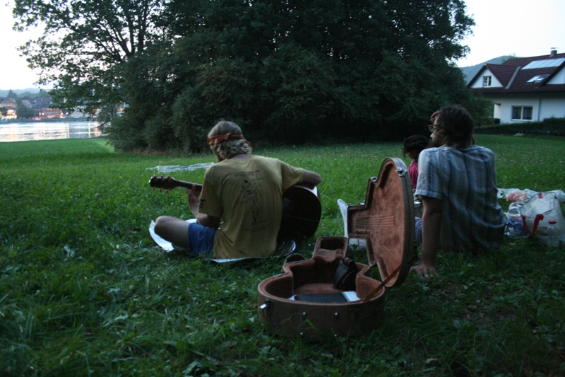 Austria - Camping in a nice woman's field, near the Danube