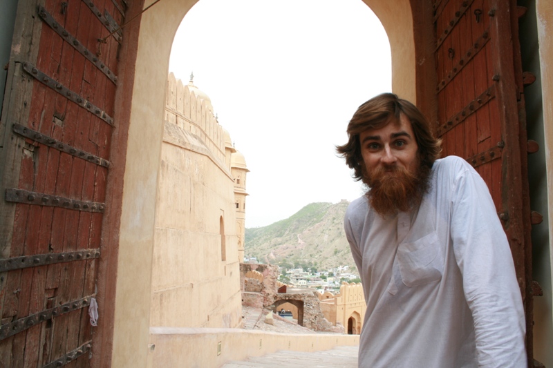 India, Rajistan, Jaipur - Peter at The Amer Fort