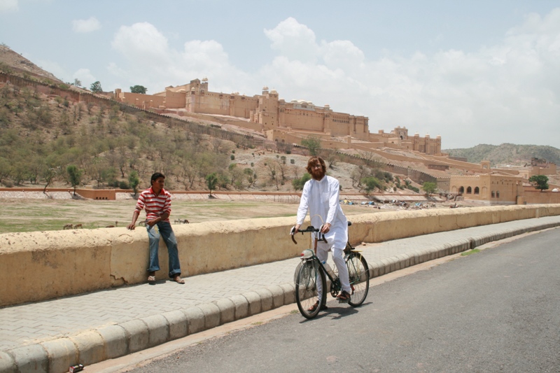 India, Rajistan, Jaipur - Peter at The Amer Fort