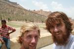 India, Rajistan, Jaipur - Drew and Peter at the Amer Fort