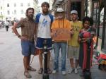 FBR with an artist in Bratislava who drew us while we played in the street.