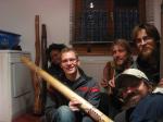 With Markus, the Didjeridu player who invited us back to his apartment to jam after we played on the streets in Regensburg.