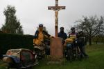 France, The Alsace, Climbach - The Ehresmann-Urlacher family donated money to build this cross "for the honor of God" 