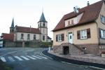 France, The Alsace, Climbach - The site of a previous Ehresmann household. This house is newly built on the site.