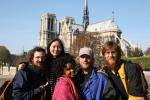 France, Paris - Notre Dame with Cecilia Xiong, the only person to see us start in Beijing AND end in Paris. 
