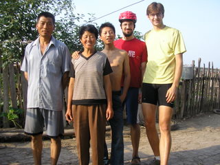 China, Jilin Prov - With Robbie and his parents, one of Peter's students who graciously hosted us.