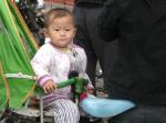 A very young biker.