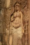 Cambodia - Angkor Wat - a common re-occurring image of an APSARA, a kind of goddess in the afterlife. 