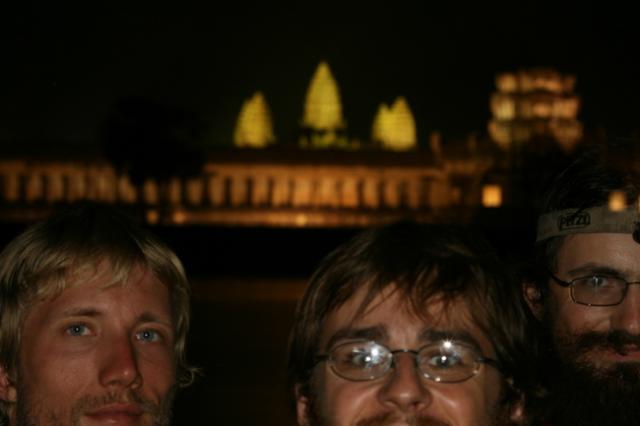 Cambodia - Angkor Wat at night with the boys