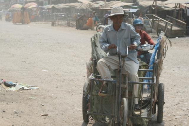 Cambodia - Hand pedal or foot pedal, its all about pedal not petrol.