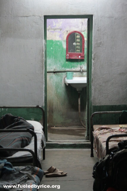 India, Kolcatta - Our dorm room's bathroom at Kolcatt'a Salvation Army Guest House, a long time stop for backpackers.