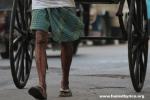 India, West Bengal, Kolcatta - The last of the real working ricksaws in the world.  These ricksaws are not for tourists, but for