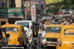 India, Kolcatta - congested streets with old-style Ambassidor Classic taxis is a key characteristic of Kolcatta.
