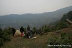 Nepal, east of Kathmandu - Camping high & cold, after India we never thought we'd have to break out our winter hats & sw
