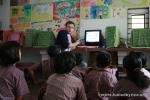 India, West Bengal, Katna village, Jagriti Primary School - Brian Heilman (SJU), our Katna host, teaching computers 