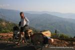 India, Darjeeling - Peter in the Darjeeling Himalayan foothills...with the Bandwagon 