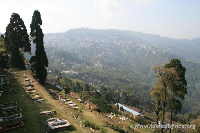 India, Darjeeling town - A few of town from the other side of the hill