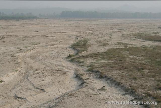 Nepal, east lowlands - huge dry river beds ("washes") coming down from the Himalayas. Have they always been dry? Are t
