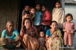 Nepal, east lowlands, Jamunibas village [homestay] - Jamunibas village women & children