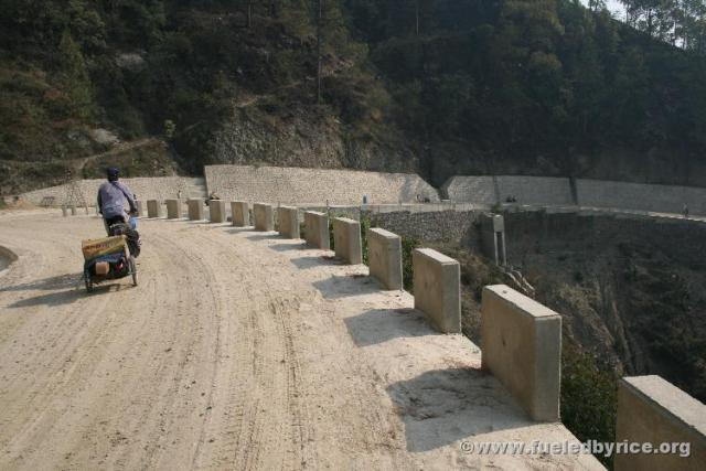 Nepal, Himalayan foothills, road to Sindhuligati - The Japanese road after the pass, turning into construction as everyone had w