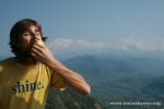 Nepal, Pokhara - Ahh, refreshing with the Anaupurna Himalayan range