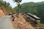 Nepal, moving SW from Pokhara - Another careless driver on an unforgiving road. Don't worry, we only go 25km/hr.
