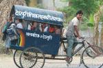 Nepal, west lowlands - Nepali school bus ...er cage
