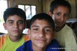 Nepal, west lowlands - Kids at our lunch stop restaurant, eager to practice English