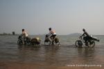 Thailand - FBR rıdes on water - Jım, Peter, Yuske (Japanese cyclıng frıend who rode wıth us for 1 month Pakse Lao to Bangkok who