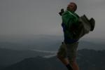 Drew being blown apart on top of Tai Shan.  WHOA!!!