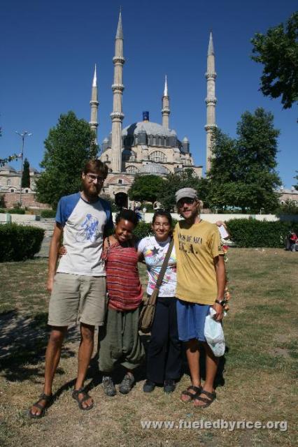Türkiye, Edirne - Selimiye Mosque-in many ways the European border of the Islamic world- with our young friend, Ecem, 14yrs old,