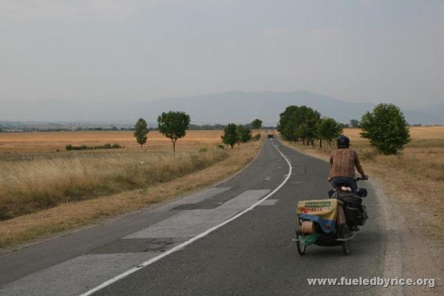 Bulgaria - Jim and the Bandwagon on Bulgarian country roads
