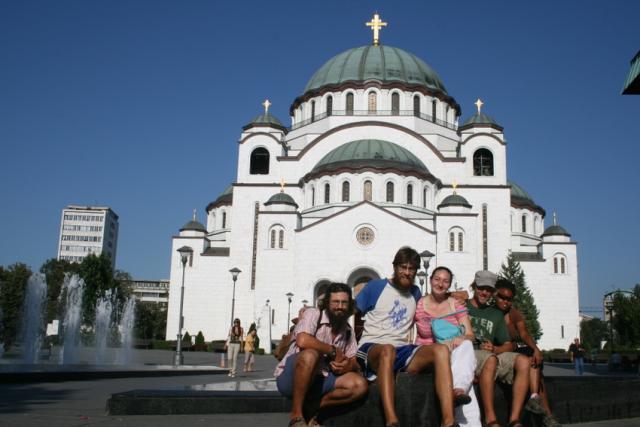 Serbia, Belgrade - St. Sava's Temple with Lela, the biggest active Eastern Orthodox Church in the world, still under constructio