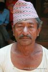 Nepal, Himalayan foothills, road to Sindhuligati, Khurkot 1 village - Portrait of Mr. Shankar in Khurkot village where our rocky