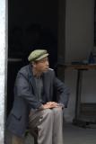 China, Jingdezhen city, man with cigarette Oct 29 (Peter)