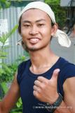 Thailand, Bangkok - Yuske from Japan. He joıned us for 1 month from Lao-Cambodıa-to Bangkok Thaıland. He also had a guıtar! He c
