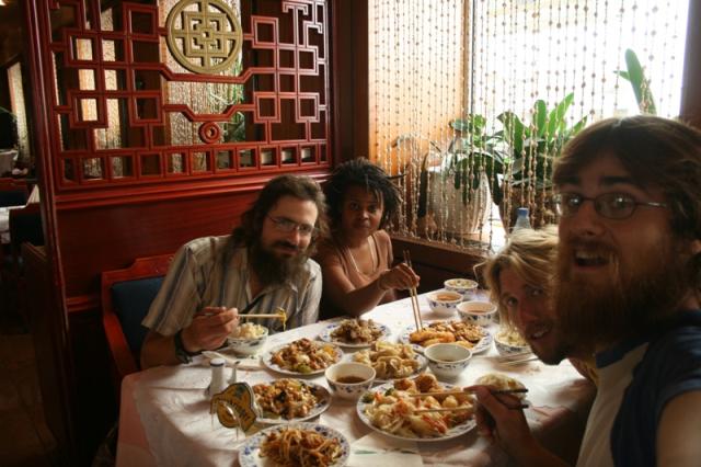 Austia, Wien - Double Birthday celebration for Drew (Sept 5) and Jim (Sept 9) at the Donghai Fandian, a Chinese restaurant with 